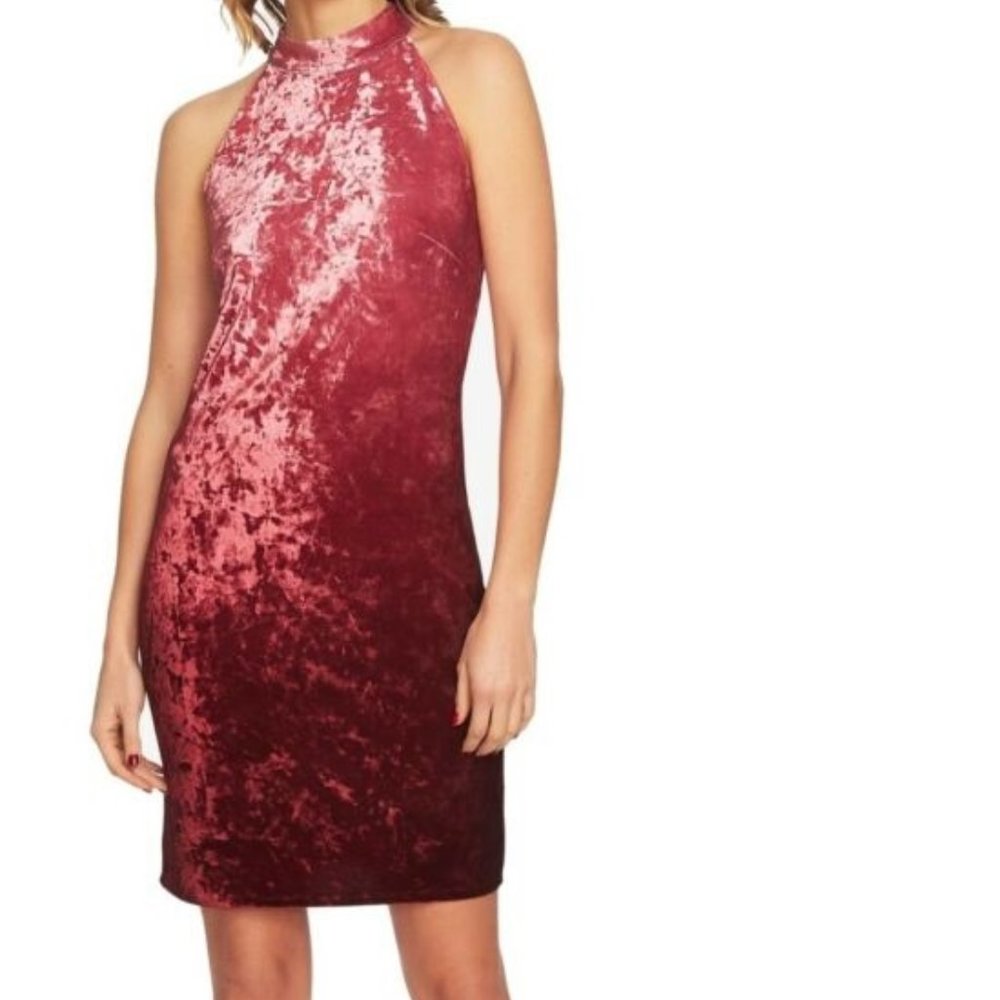 CeCe by Cynthia Steffe women's 14 crushed soft velvet ombre cocktail party dress